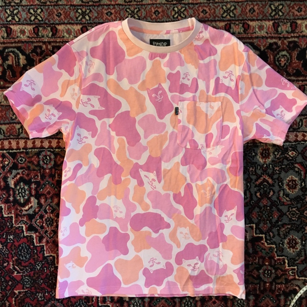 RIPNDIP Invisible Pink Camo T Shirt Small
